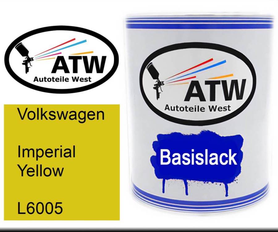 Volkswagen, Imperial Yellow, L6005: 1L Lackdose, von ATW Autoteile West.